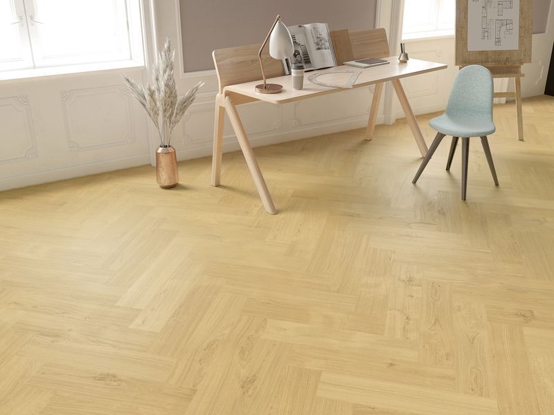 Виниловый пол Ceramin Nuva Herringbone Glue 65203 Velvet Oak Brown 65203 &mdash; изображение товара