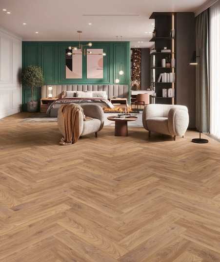 Ламінат Krono Original Herringbone K450 Дуб Файєбренд K450_herringbone &mdash; зображення товару