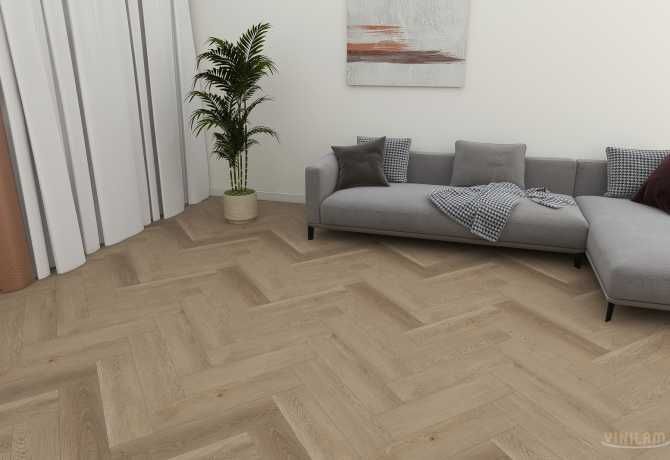 Вінілова підлога Vinilam Herringbone 65325 Дуб Грін Грей 65325 &mdash; зображення товару