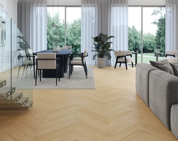 Вінілова підлога Barlinek Next Step Herringbone 5+1 Cream Oak DP5000036 &mdash; зображення товару