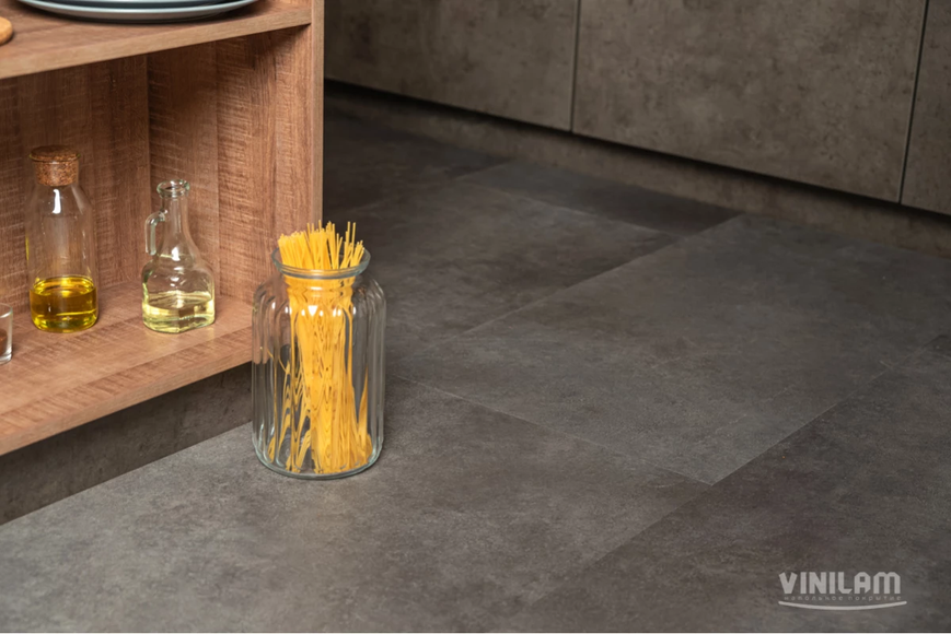 Виниловый пол Vinilam Ceramo 71610 Цемент Стальной 71610 &mdash; изображение товара