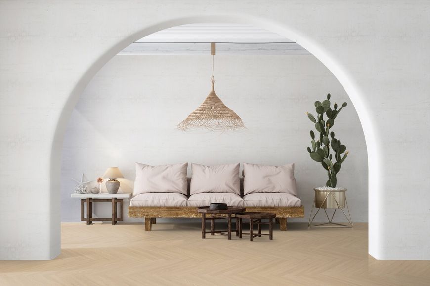 Виниловый пол Gerflor Virtuo 55 Rigid Acoustic Herringbone 1460 Blomma Beige 1460HB &mdash; изображение товара