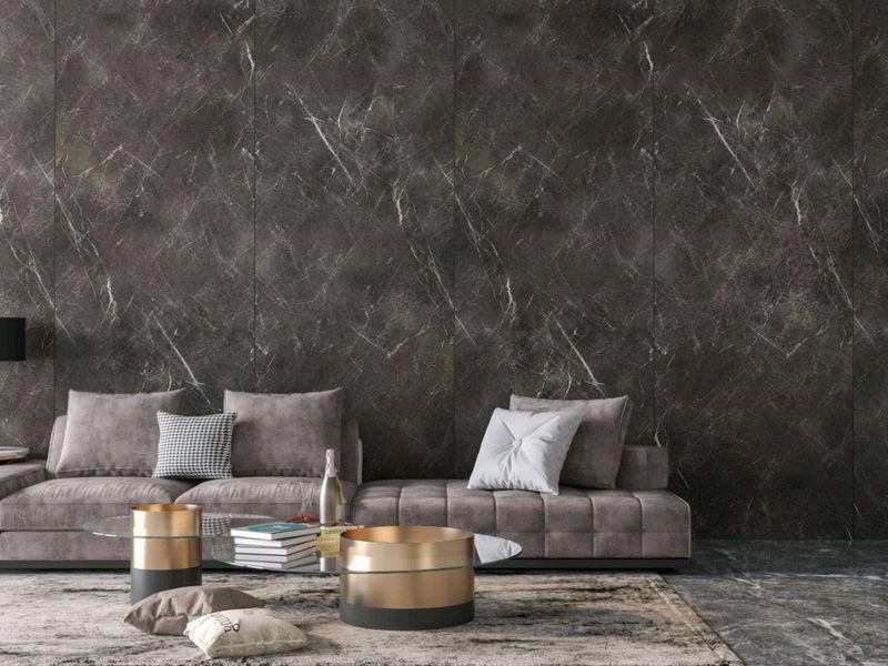 Стеновая SPC панель Tru-Stone Avenzo Черный Мрамор 23033-2 &mdash; изображение товара