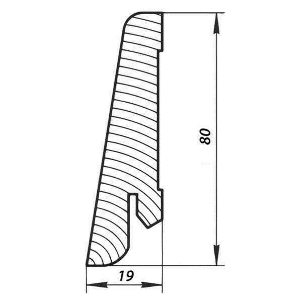 Плинтус Kluchuk Рустик KLR80-03 Дуб Арктик (80мм) 1407074706 фото