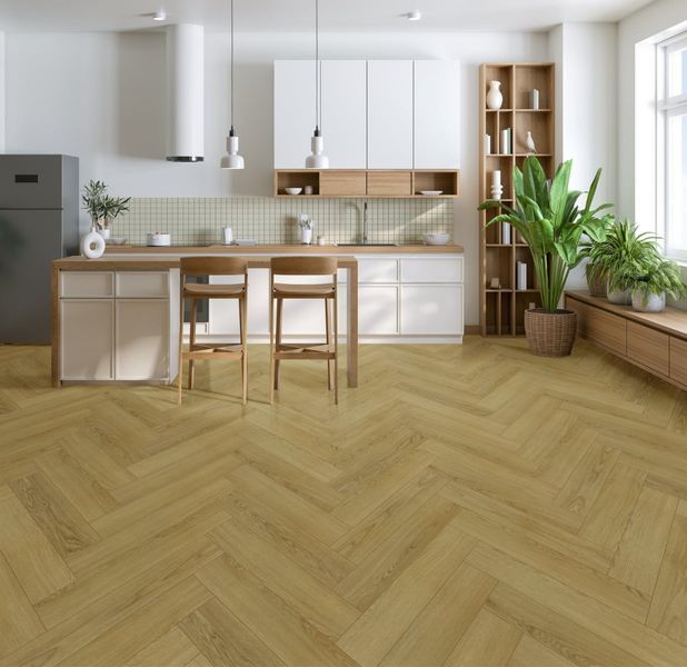 Виниловый пол Apro Aura Herringbone EWH-7091 Eternal Oak EWHH-7091 &mdash; изображение товара