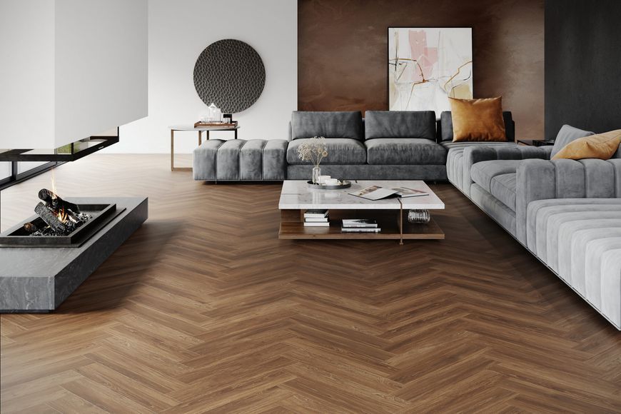 Вінілова підлога Falquon The Floor Herringbone P6005 Marrone Oak P6005H &mdash; зображення товару