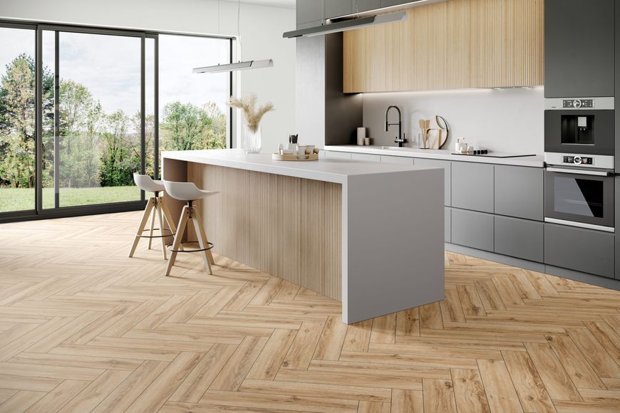 Виниловый пол Falquon The Floor Herringbone P1003 Дуб Вейл P1003HB &mdash; изображение товара
