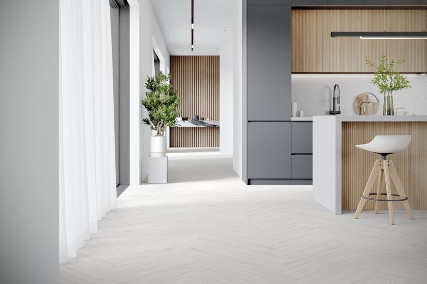 Виниловый пол Falquon The Floor Herringbone D2935 White HB D2935 &mdash; изображение товара